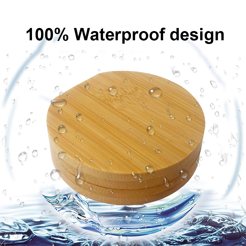 Pocket mirror bamboo compacts box