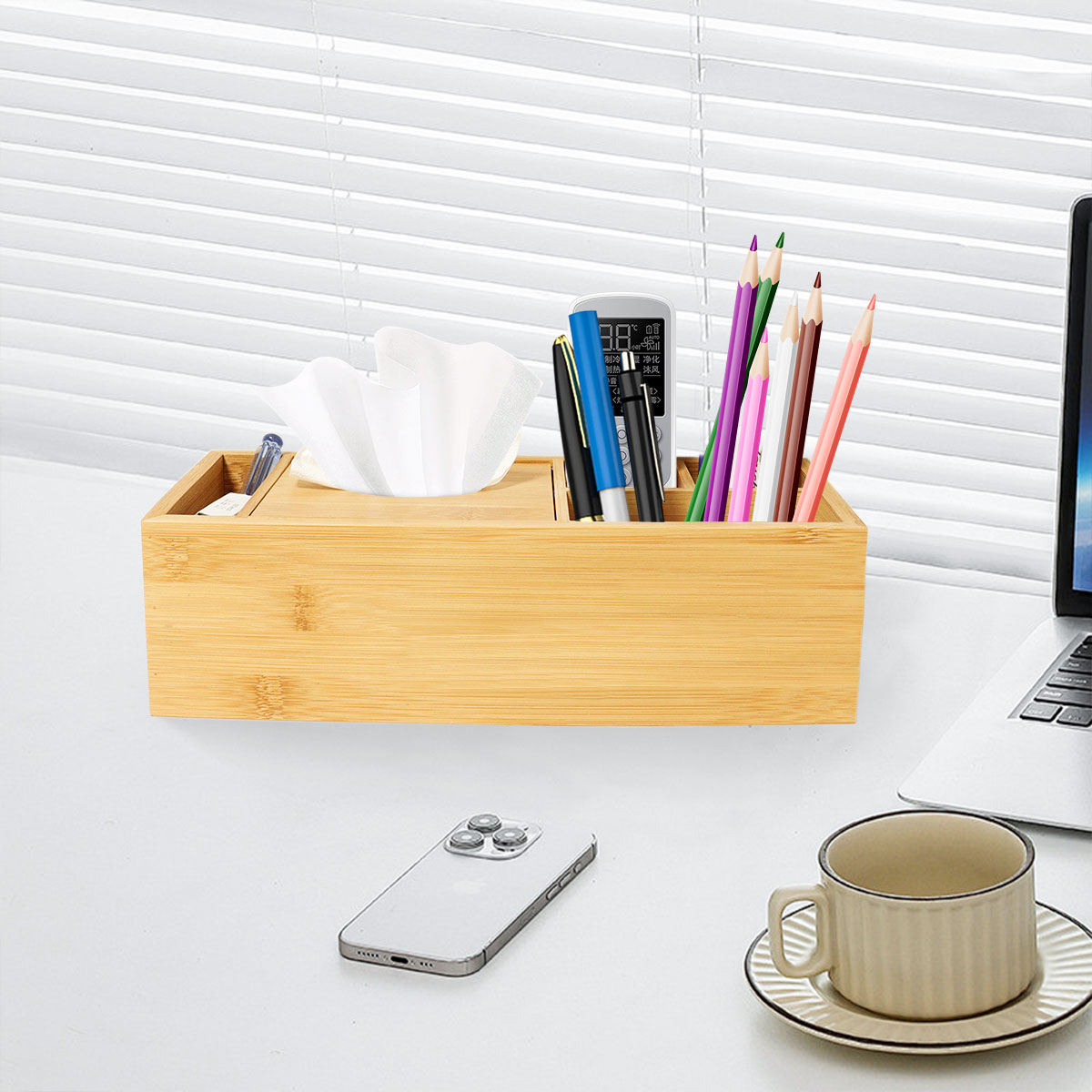 Office Supplies Container Pen Pot Holder Table Stationery Organizer