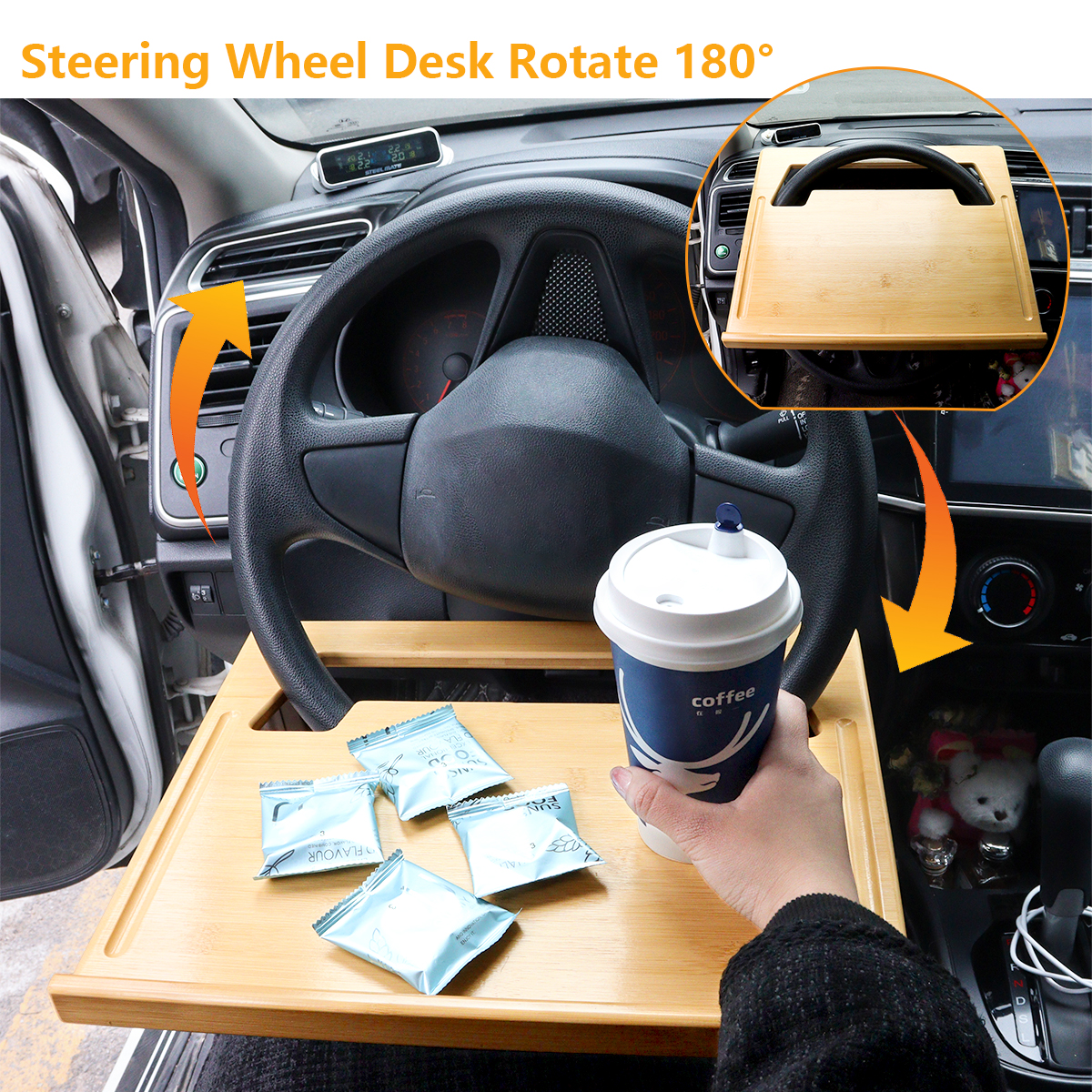 Car Steering Wheel Tray Laptop Desk