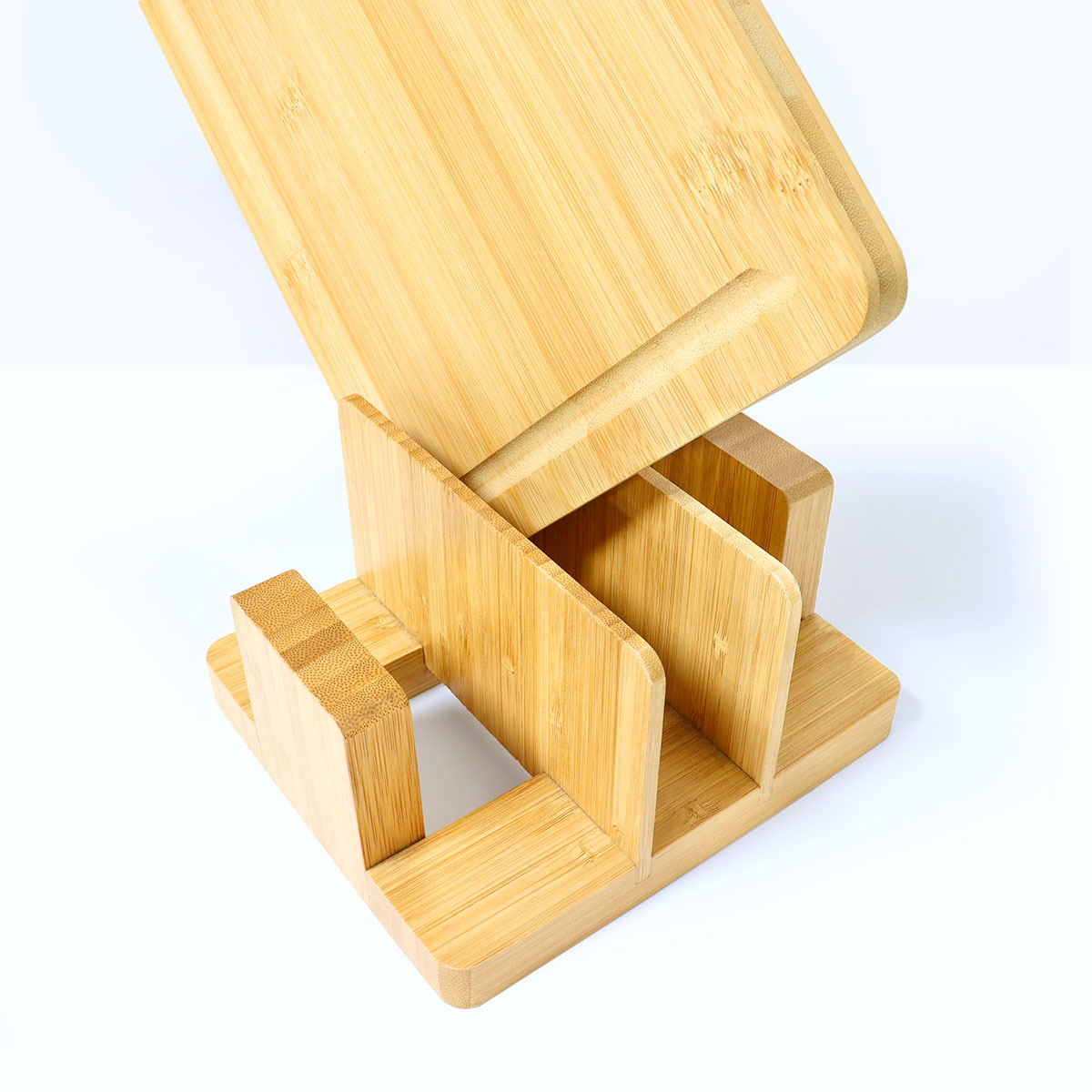 Bamboo Cutting & Chopping Board Storage Rack Organizer Stand Holder