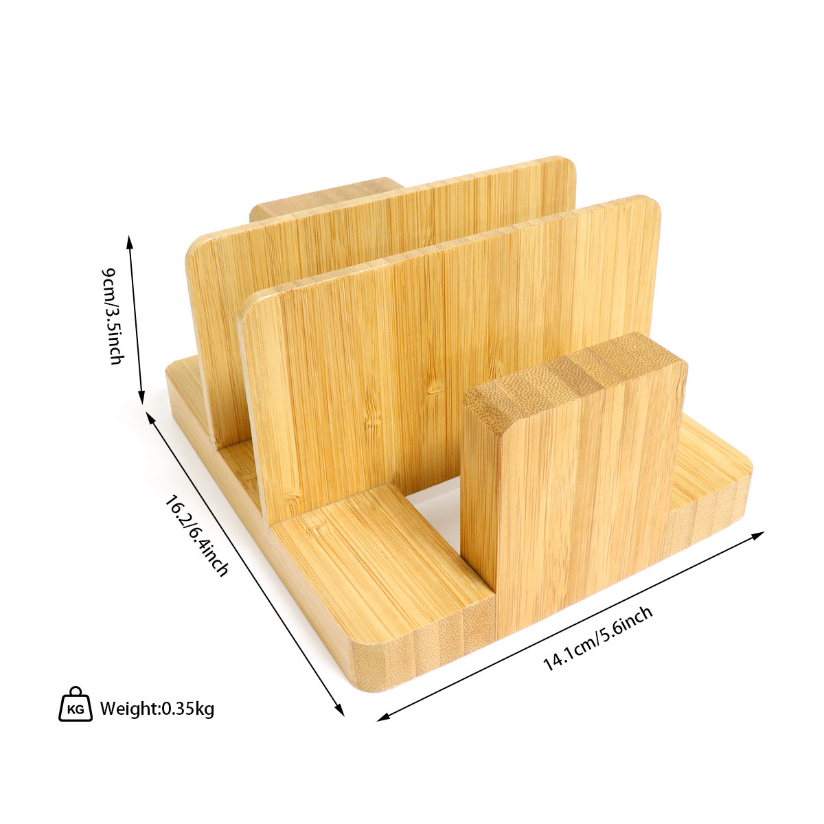 Bamboo Cutting & Chopping Board Storage Rack Organizer Stand Holder