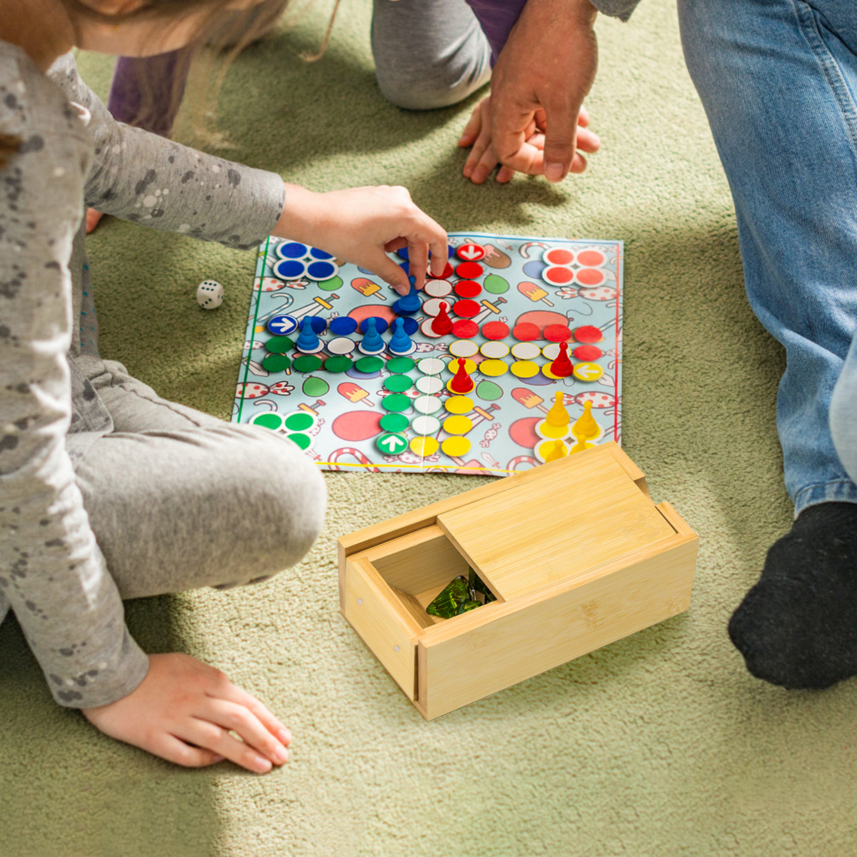 Bamboo Dice Tray Novelty Gift for Adults