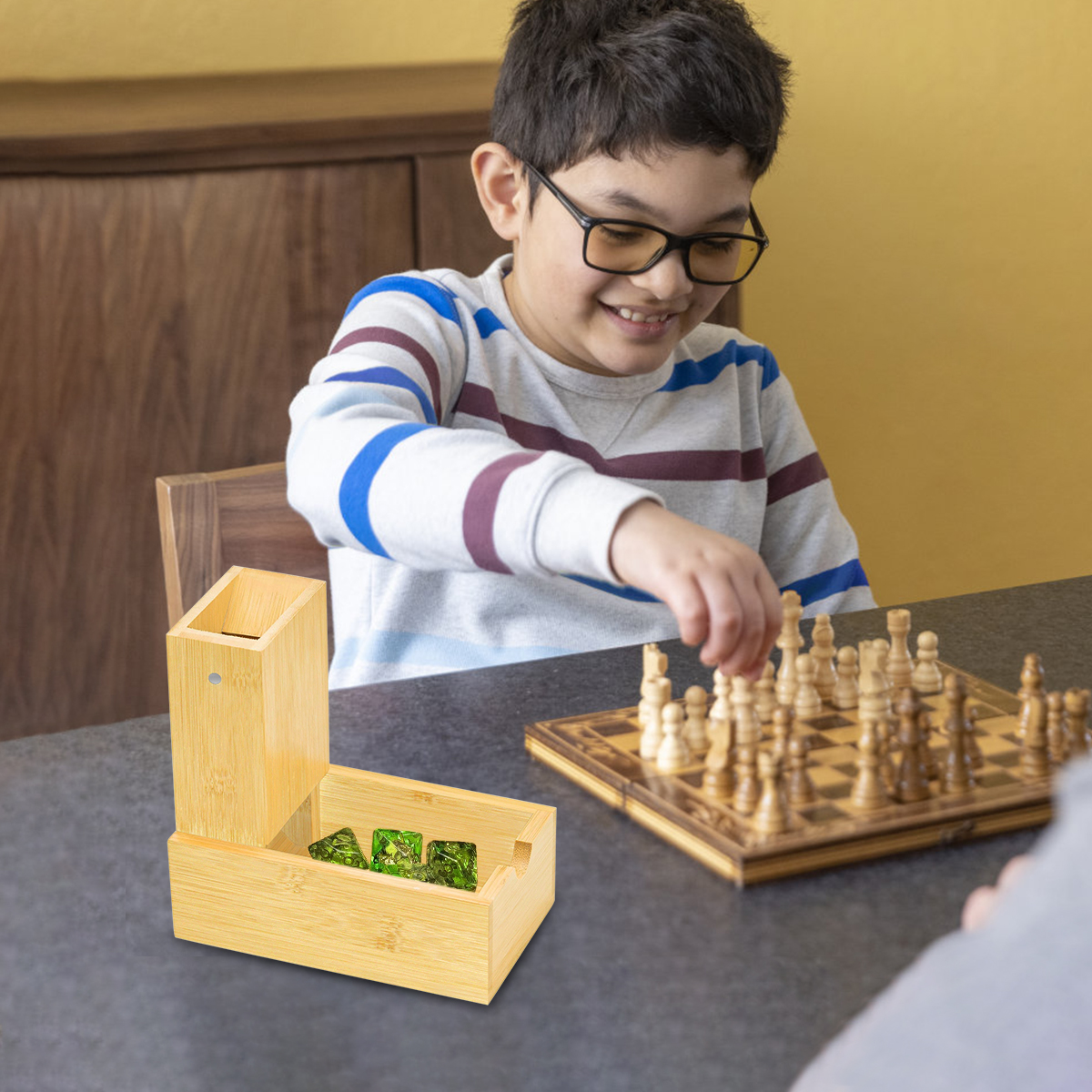 Bamboo Dice Tray Novelty Gift for Adults