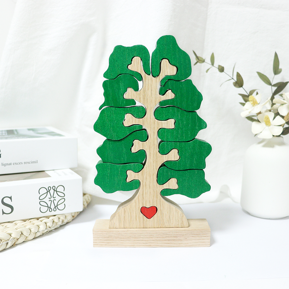 wooden toys puzzle tree for kids