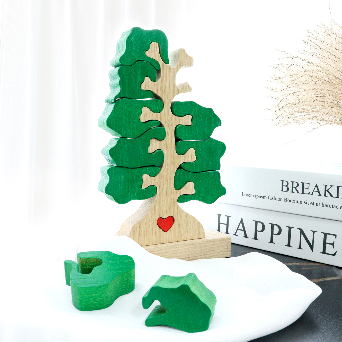 wooden toys puzzle tree for kids