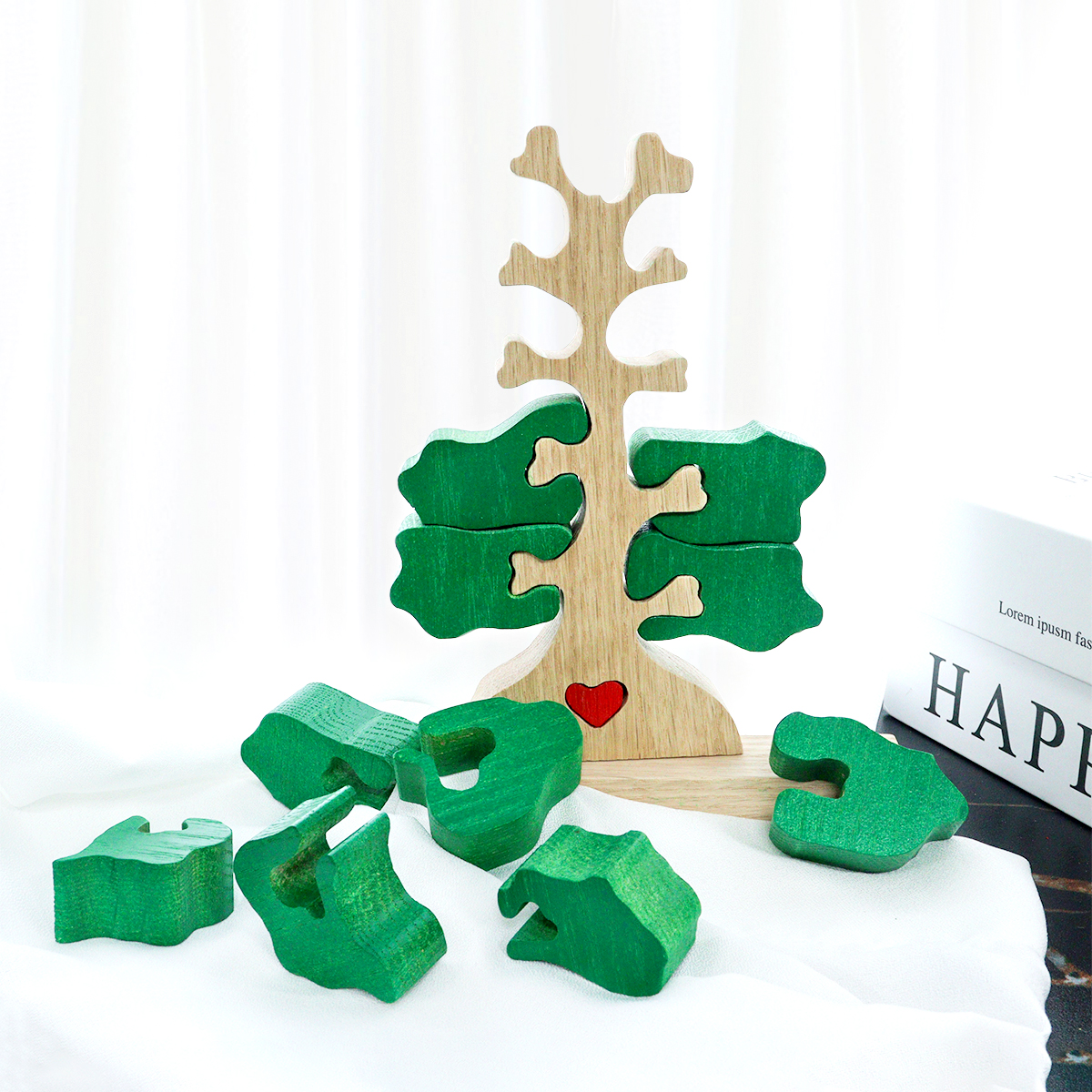 wooden toys puzzle tree for kids